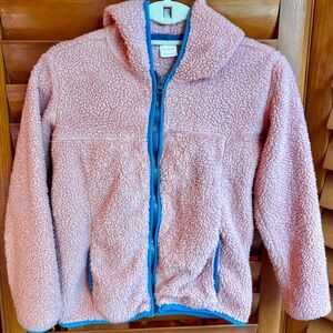 Hanna Andersson Marshmallow Pink Hoodie Jacket Zip Up Coat Size 10 or 140cm